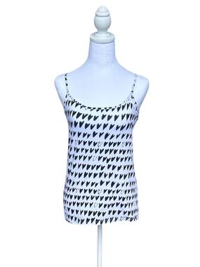 LOFT Outlet Black Heart Print Camisole-Size M